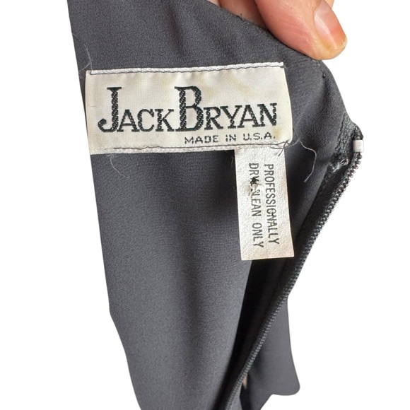 Vtg Jack Bryan Gray Dress Sequin Cocktail Evening Classic Est Sz 8  READ - Picture 6 of 6